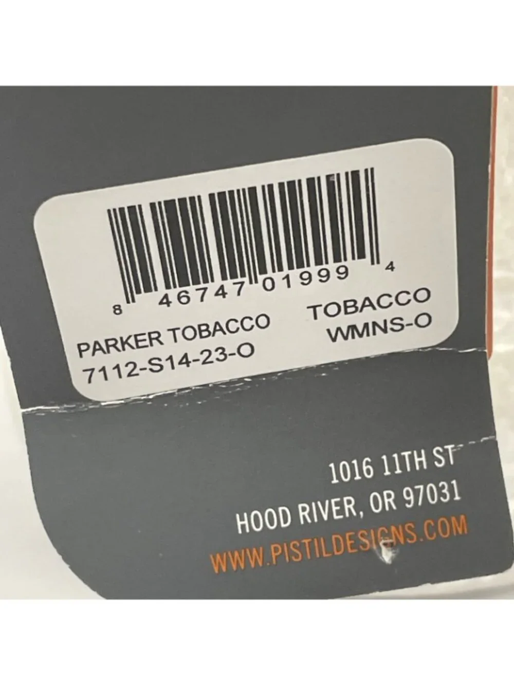 Pistil Cadet Cap Hat with Orange Band Women’s OS Parker Tobacco Twill